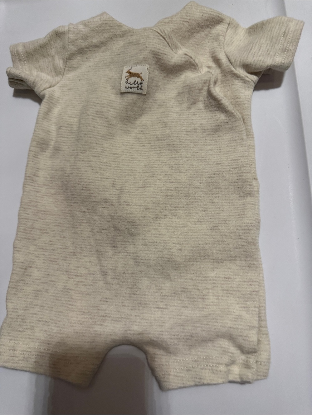 Mamas&Papas Cream Stripe Baby One-Piece Romper